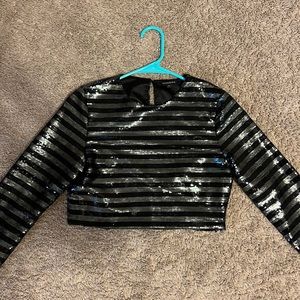 Sequined crop top
